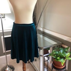 Beautiful teal green velvet skirt. NWOT